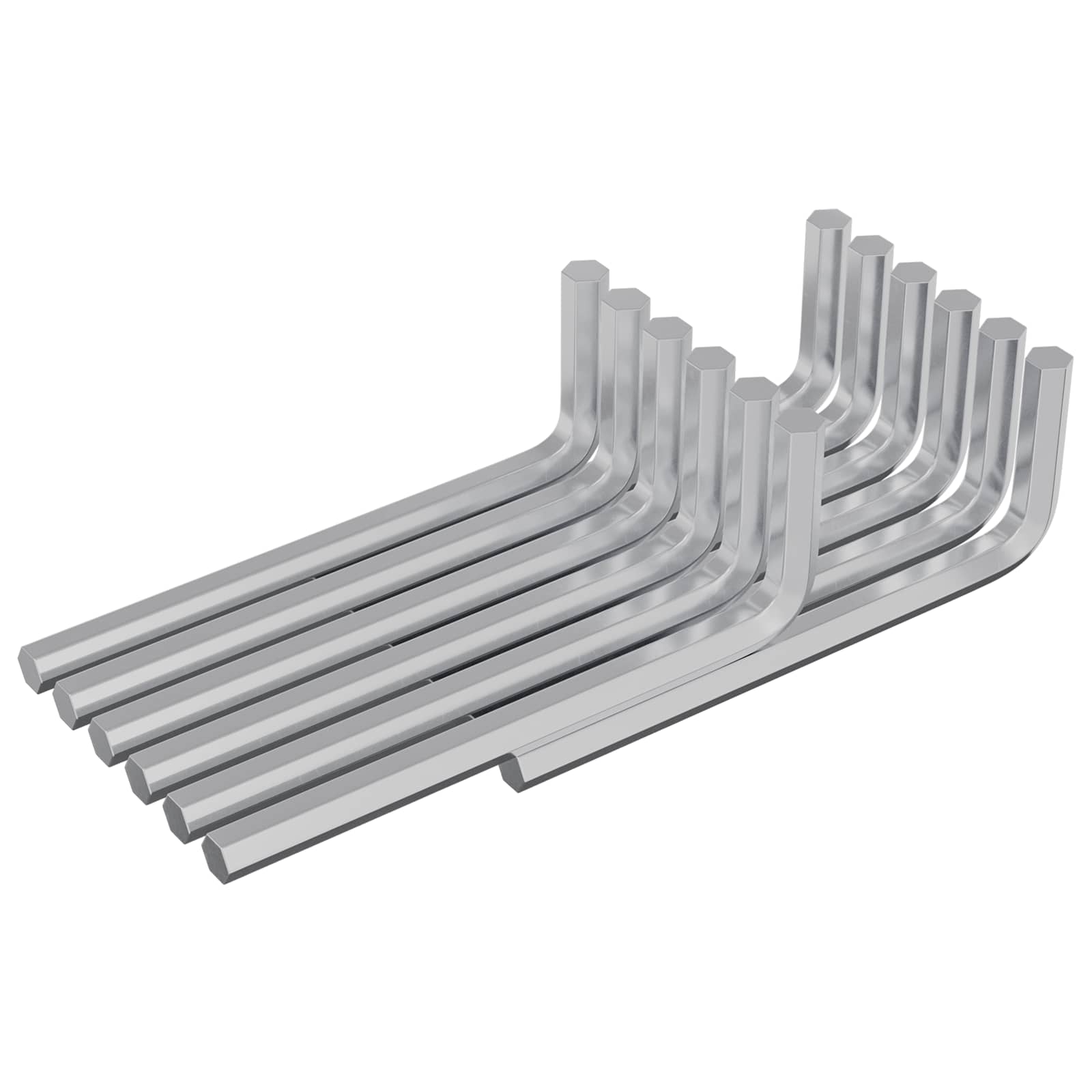 Hex ključ 1800 pcs Srebrno 32 x 86 mm Čelik