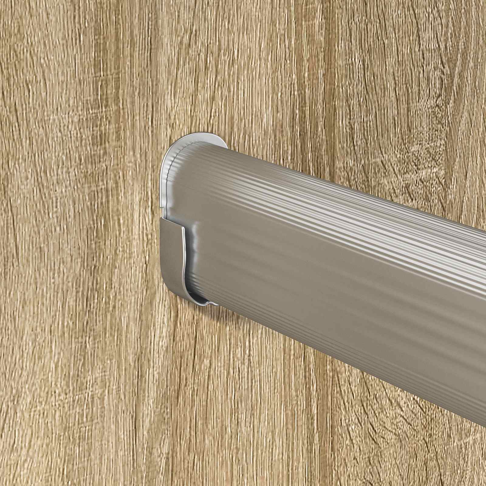 Cijev za ormar 12 pcs Srebrno 264 x 15 x 29 mm