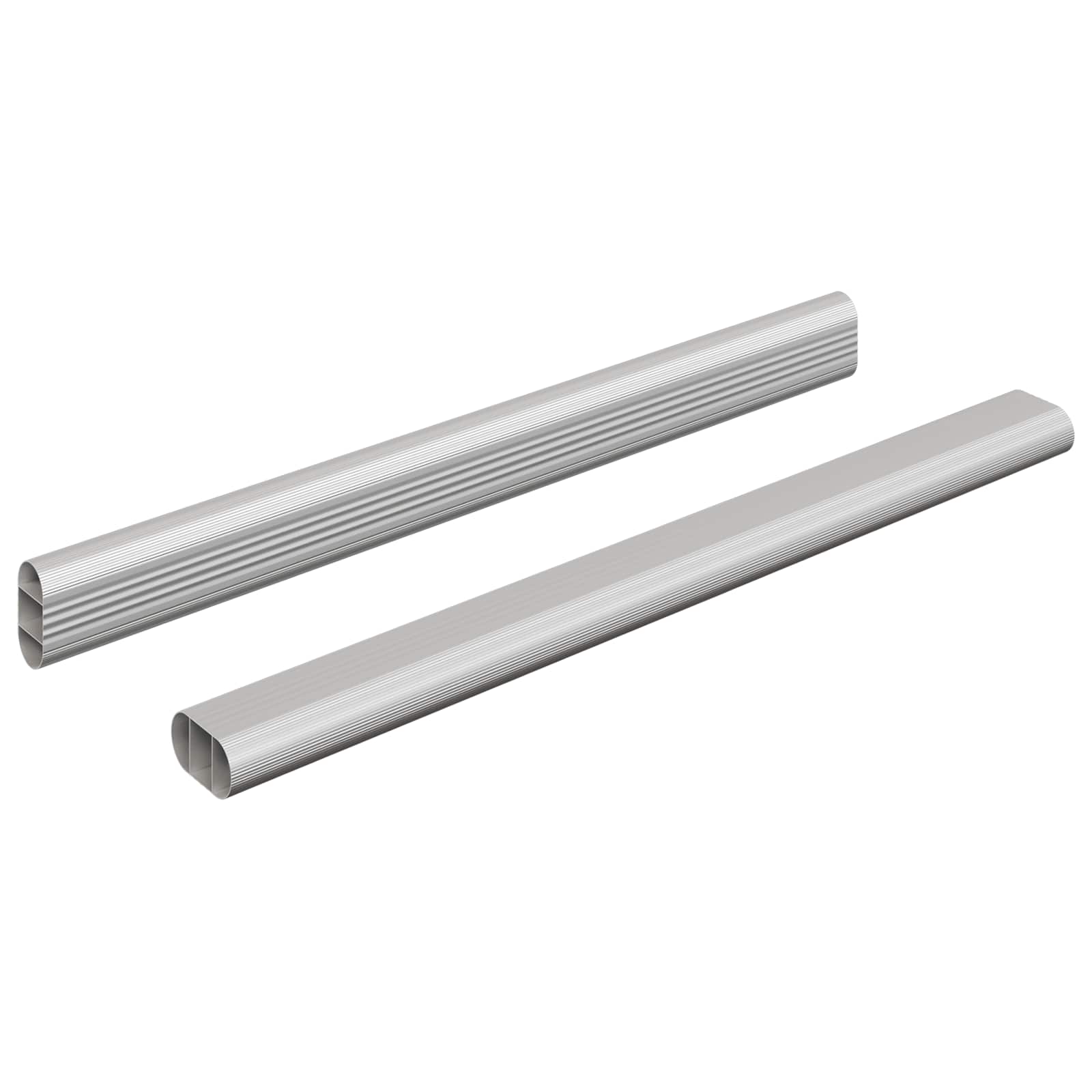 Cijev za ormar 2 pcs Srebrno 316 x 15 x 29 mm