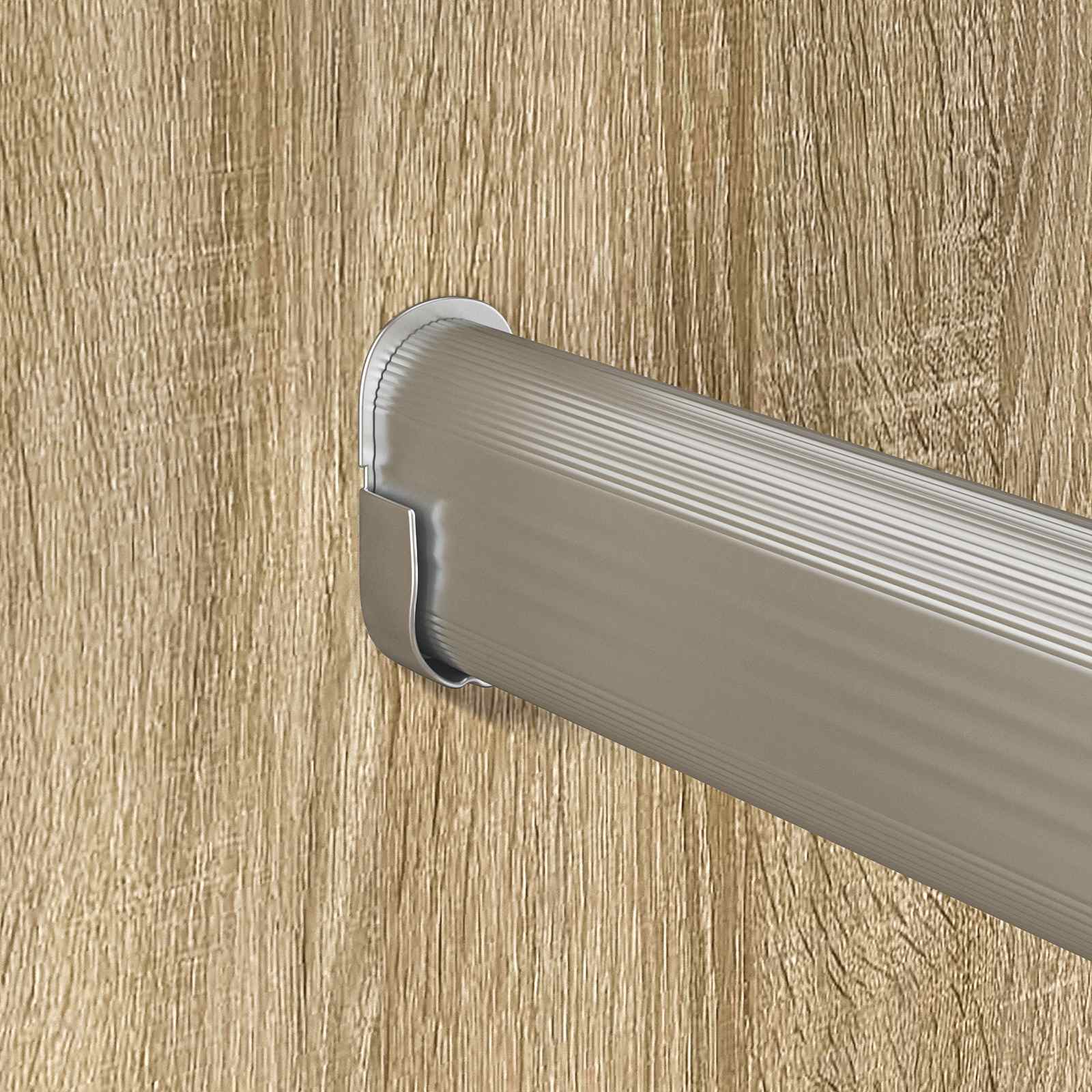 Cijev za ormar 2 pcs Srebrno 372 x 15 x 29 mm