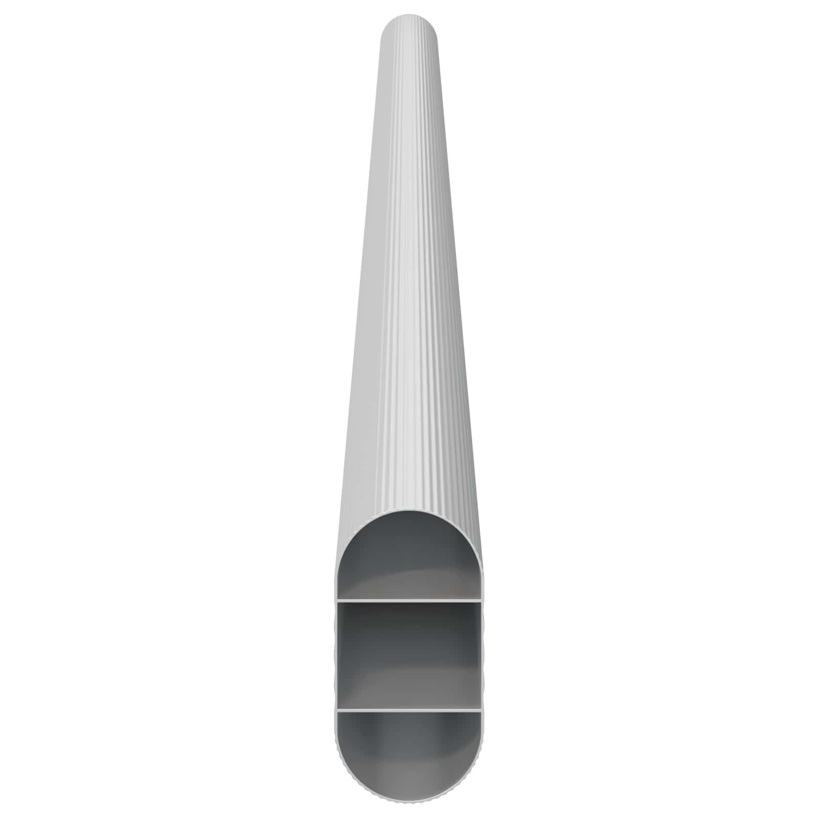 Cijev za ormar 12 pcs Srebrno 464 x 15 x 29 mm