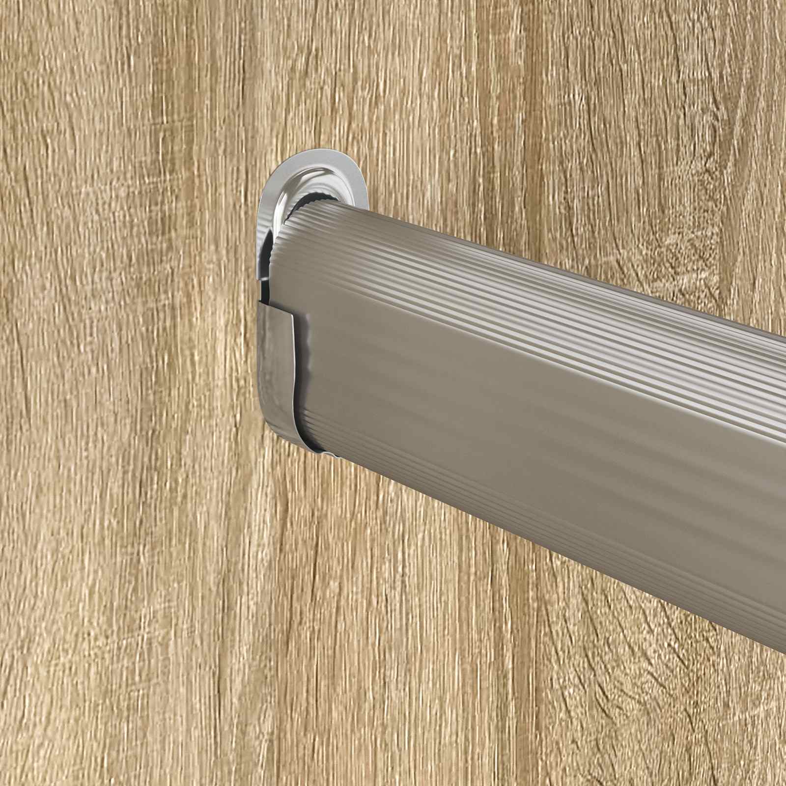 Držač za šipku u ormaru 2 pcs Bijeli cink 40 x 18 x 10 mm
