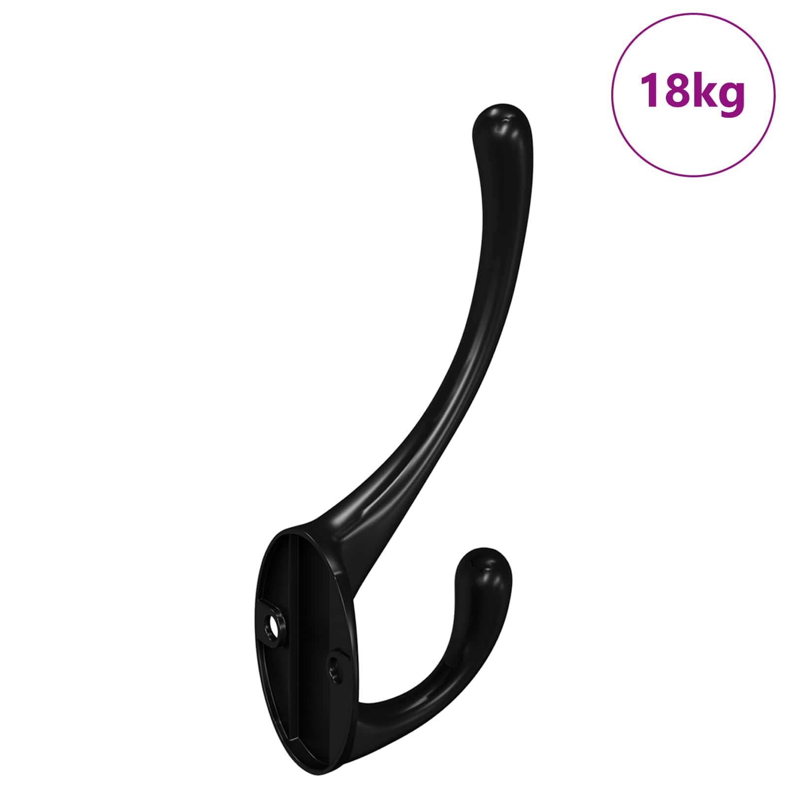 Kuka za odjeću 346 pcs Crna 102 x 29 x 47mm Cink legura