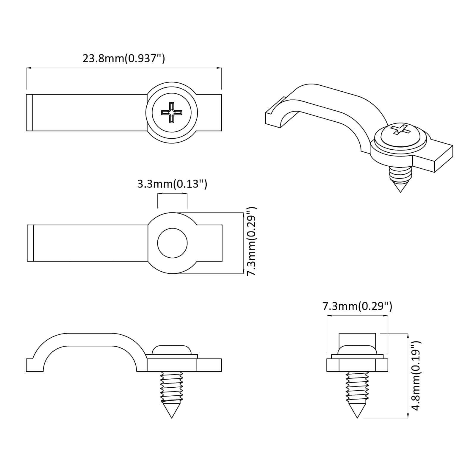 LED Trake za sponice 23,8 mm 12 pcs *Transparent*an