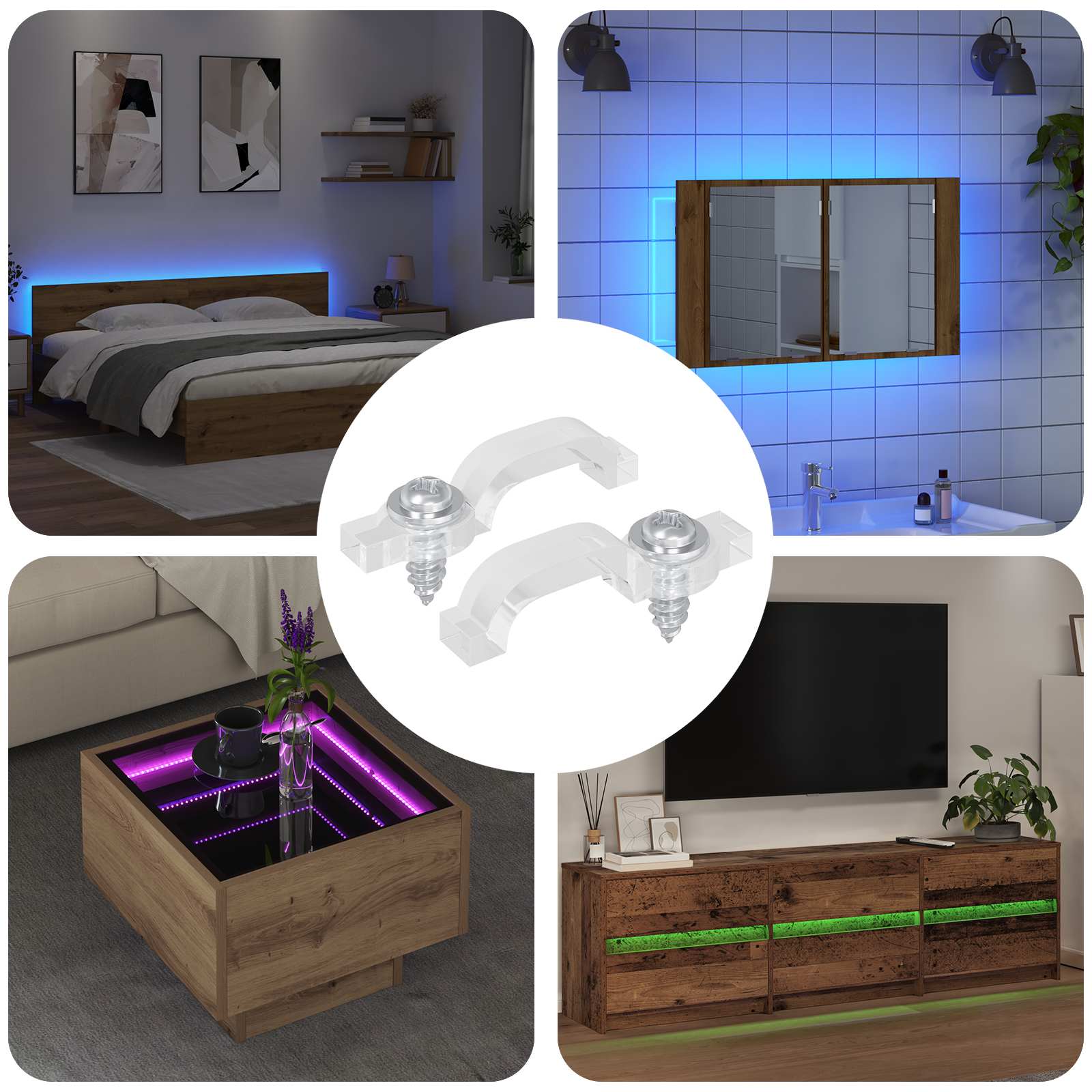 LED Trake za sponice 2 pcs *Transparent*an 23,8 x 7,3 x 4,3 mm