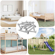 Vijak 12 pcs Cinkom premazano 5 x 40 mm Željezo