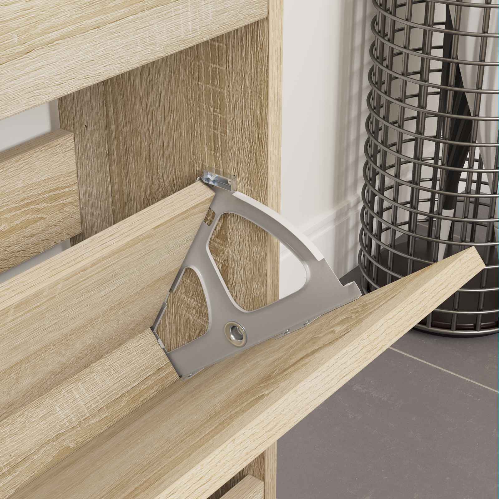 Šarka za okretni ormar 12 pcs Srebrno 235 x 155 x 30 mm Željezo