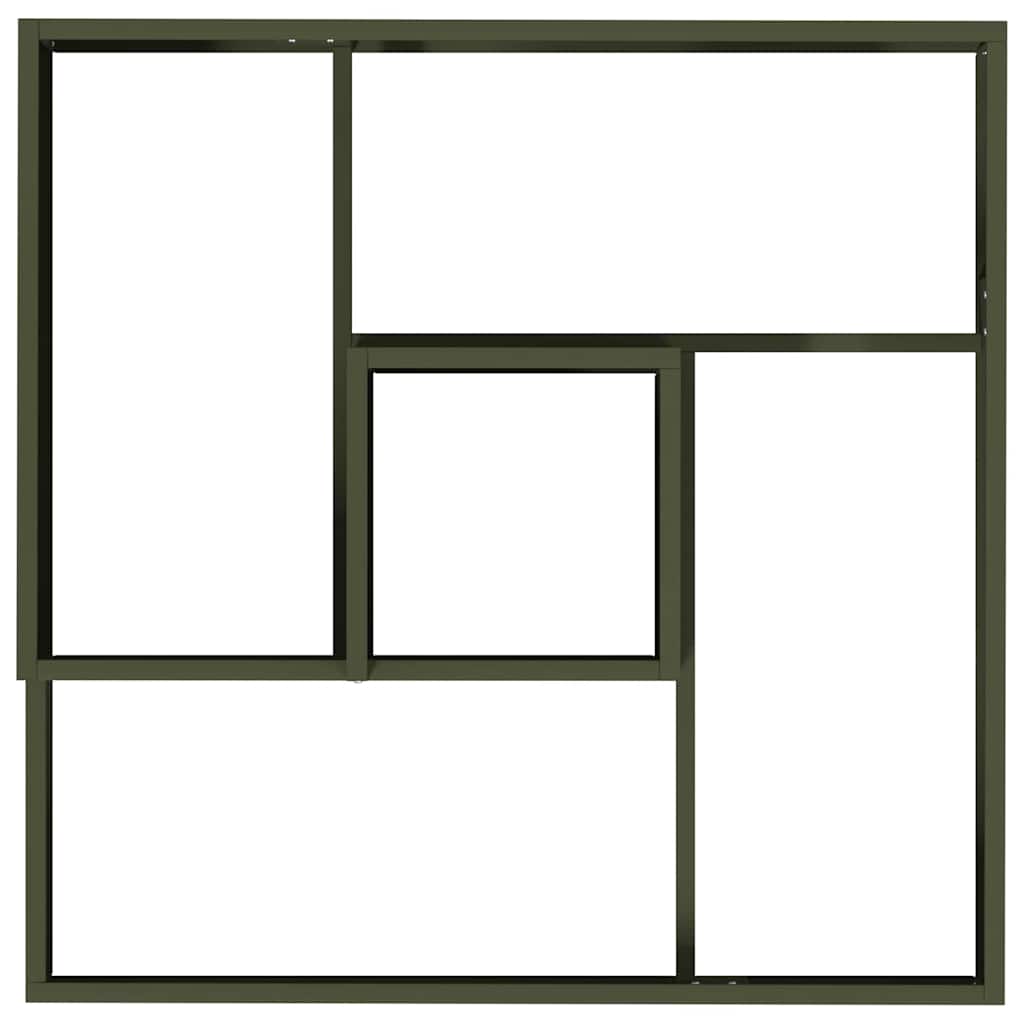 Vrtna saksija Maslinasto zelena 60 x 60 x 50 cm Čelična vrata