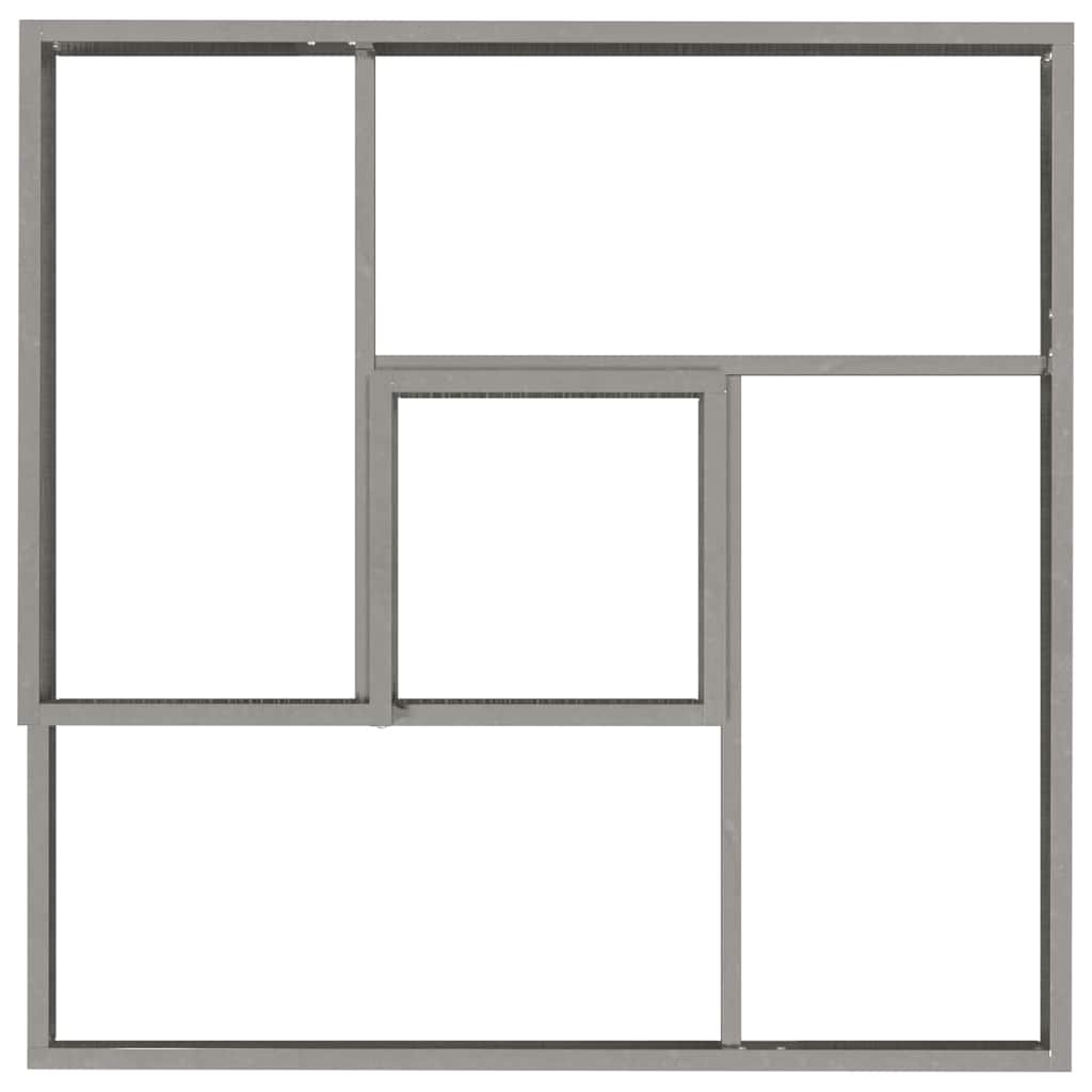 Vrtna saksija Srebrno 80 x 80 x 50 cm Nehrđajući čelik