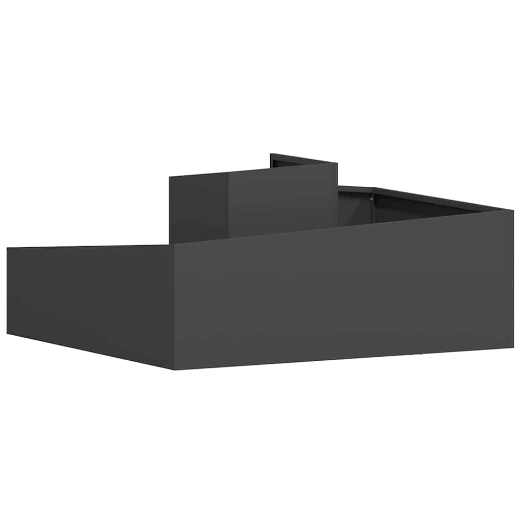 Vrtna saksija Crna 100 x 100 x 50 cm Čelična vrata