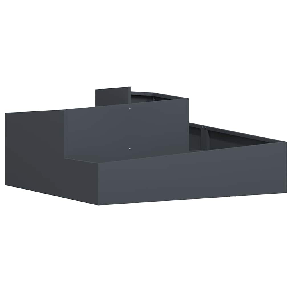 Vrtna saksija Antracit 100 x 100 x 50 cm Čelična vrata