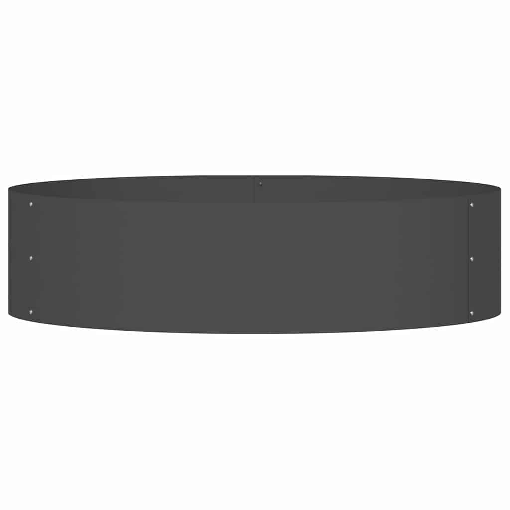 Prsten za saksiju Crna 80 x 80 x 20 cm Čelična vrata