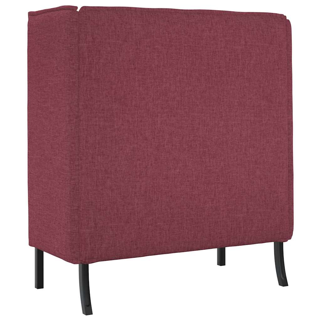 Sofa s visokim naslonom 101cm boja crnog vina tkanina