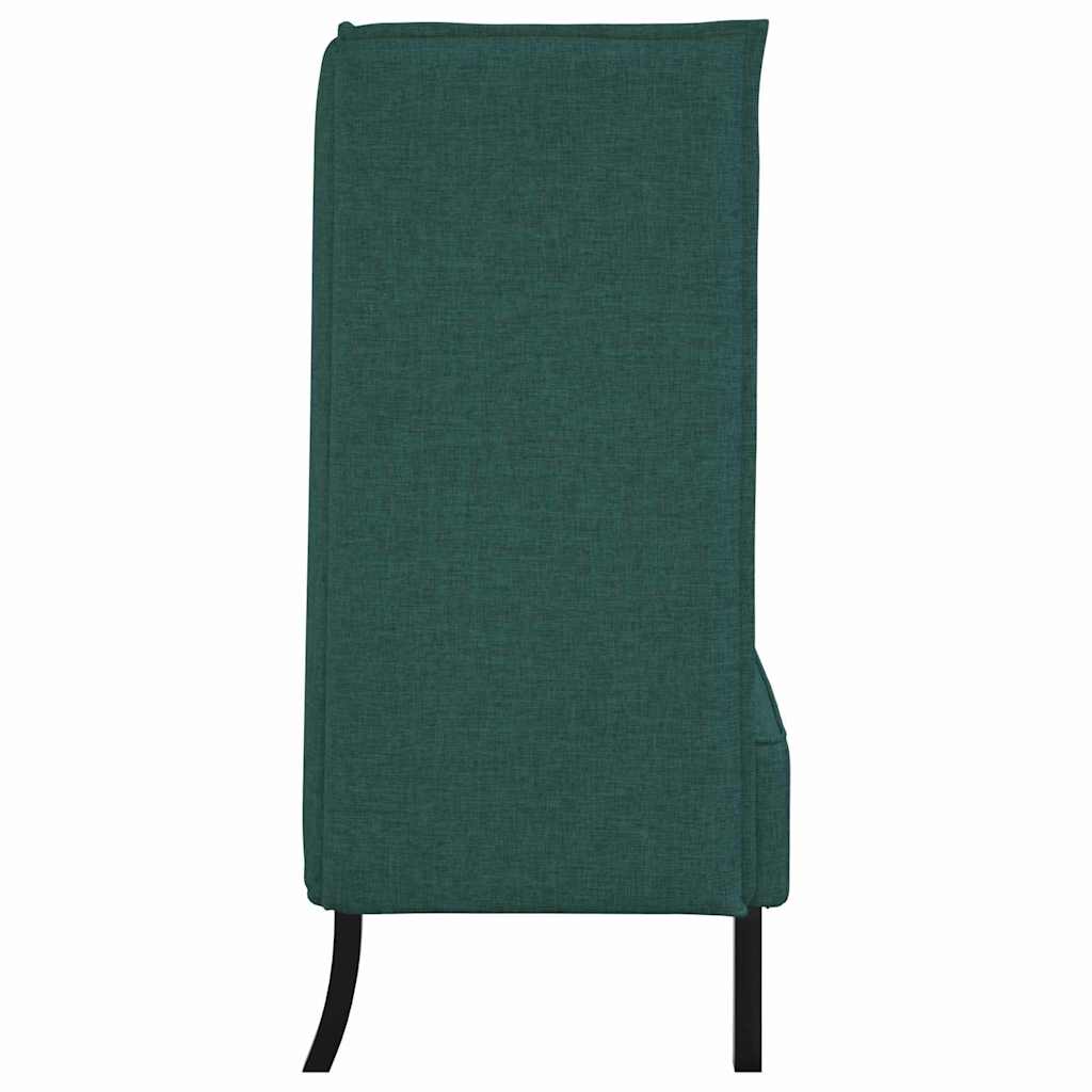 Sofa s visokim naslonom 101cm Tamnozelena tkanina