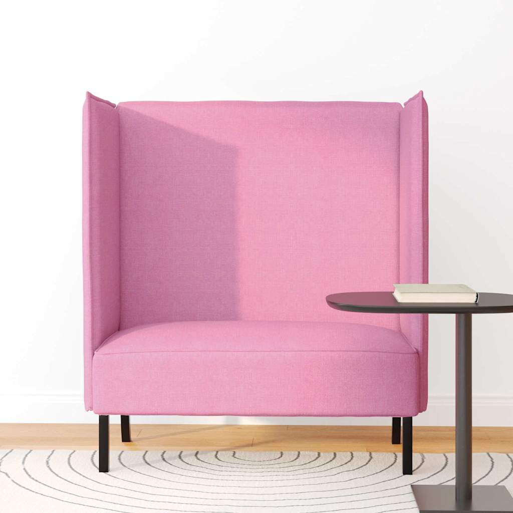 Sofa s visokim naslonom 101cm Ružičasta tkanina