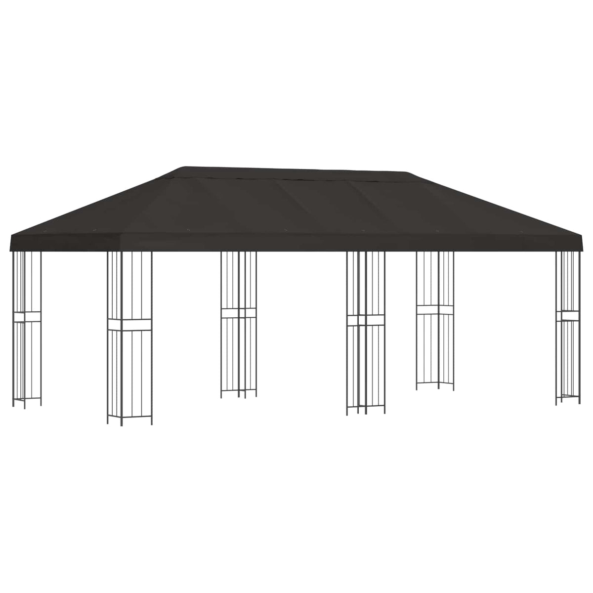 Paviljon s bočnim stranama 6 x 3 m Antracit Poliester i čelik