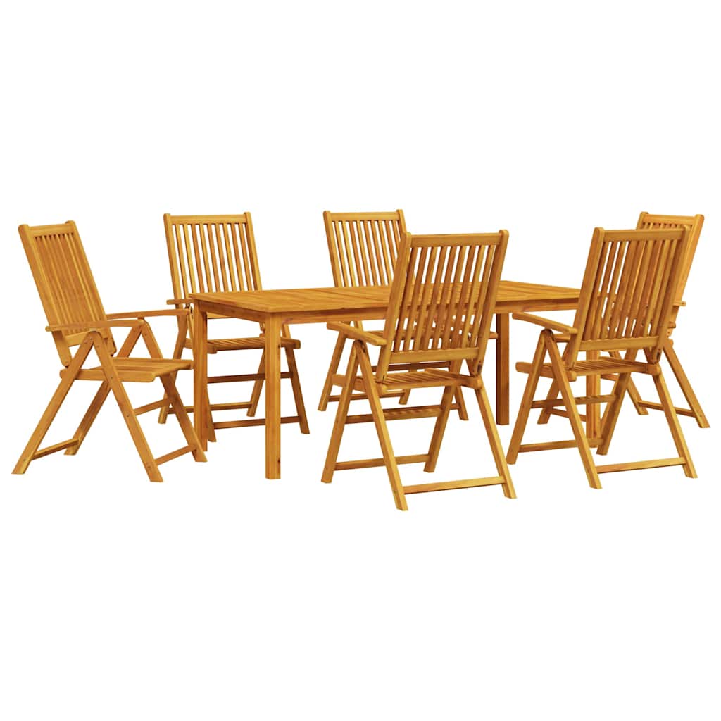 Vrtni set za objed Sklopivi 9 pcs Smeđa Čvrsto drvo akacije