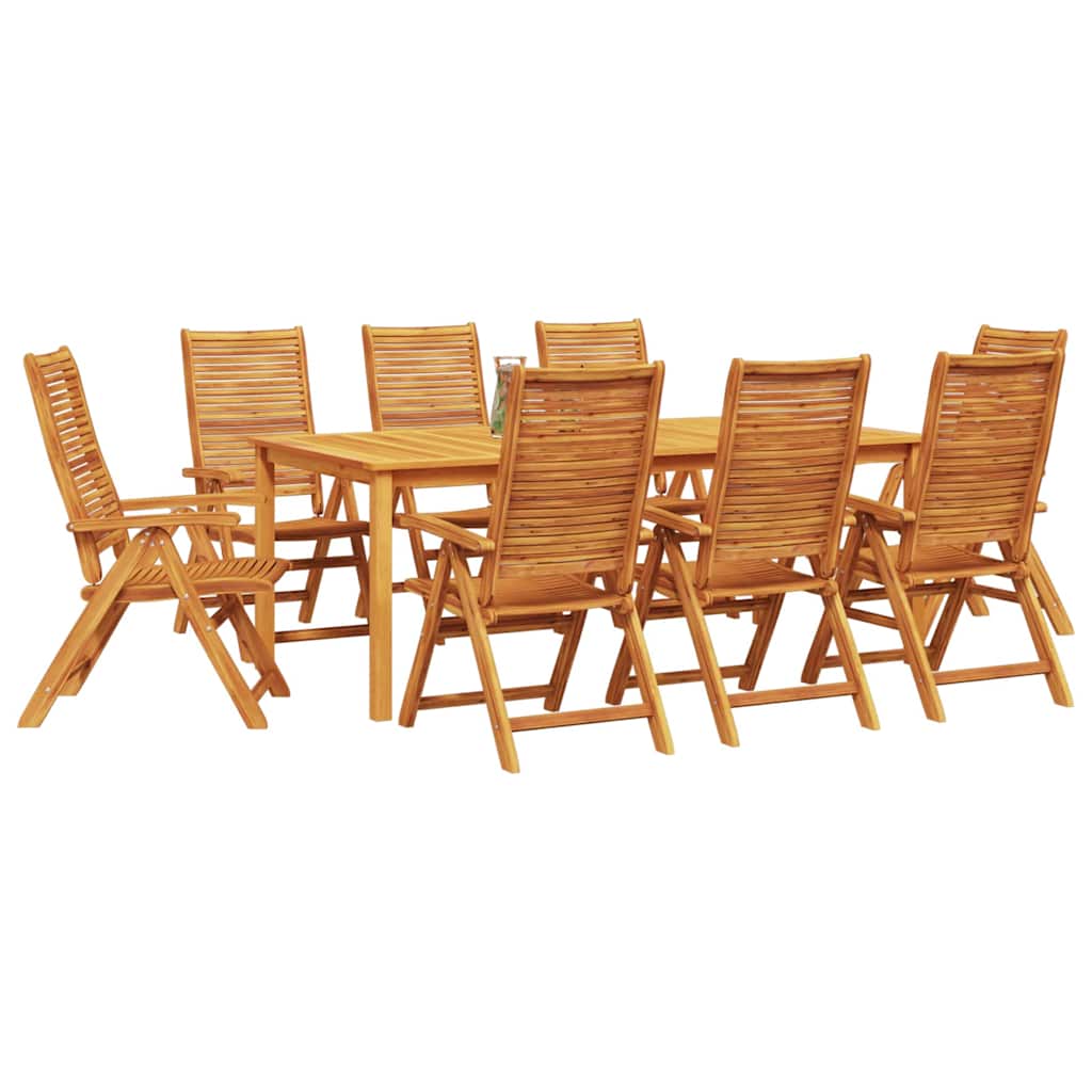 Vrtni set za objed 9 pcs Smeđa Čvrsto drvo akacije