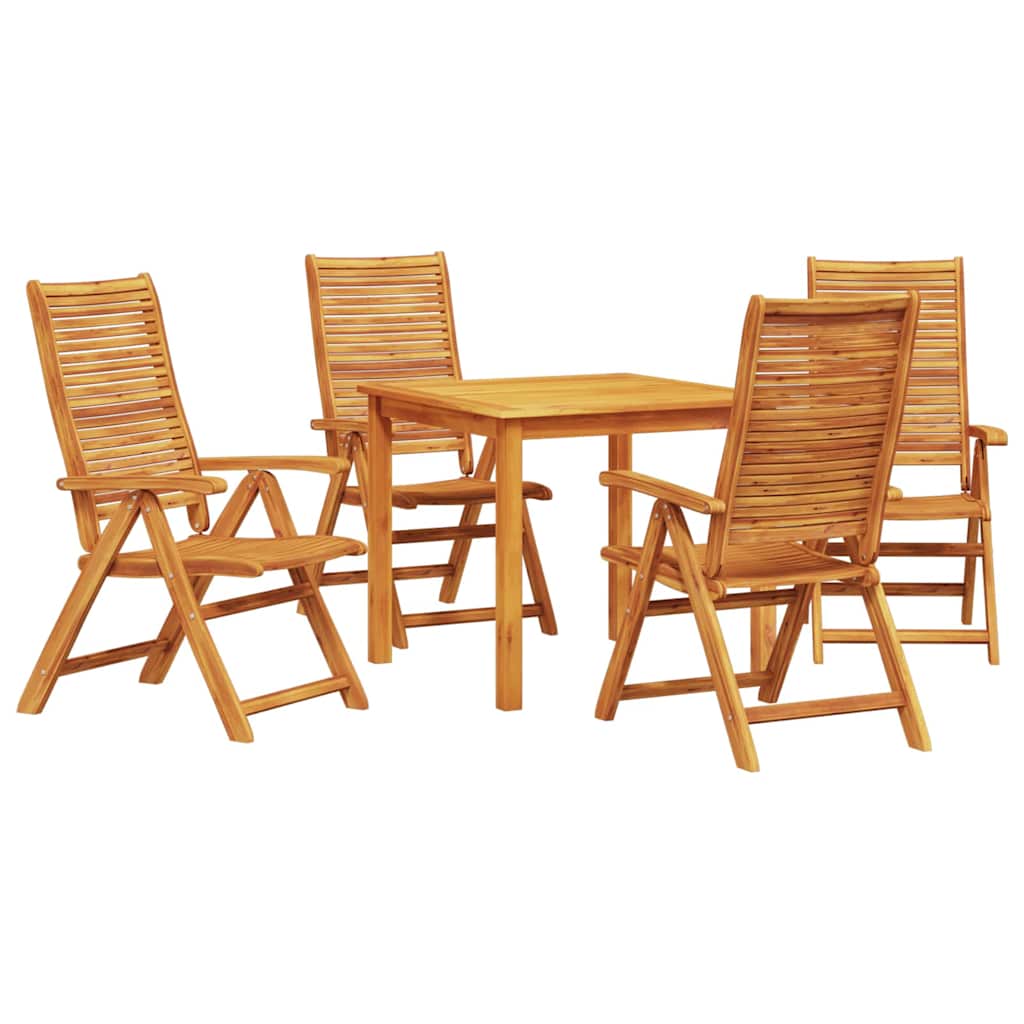 Vrtni set za objed 5 pcs Smeđa Čvrsto drvo akacije