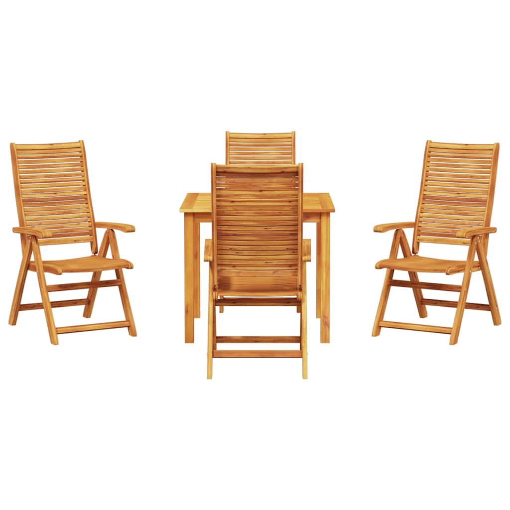 Vrtni set za objed 5 pcs Smeđa Čvrsto drvo akacije