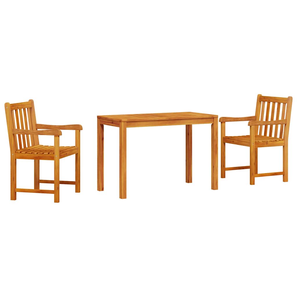 Vrtni set za objed 3 pcs Smeđa Čvrsto drvo akacije
