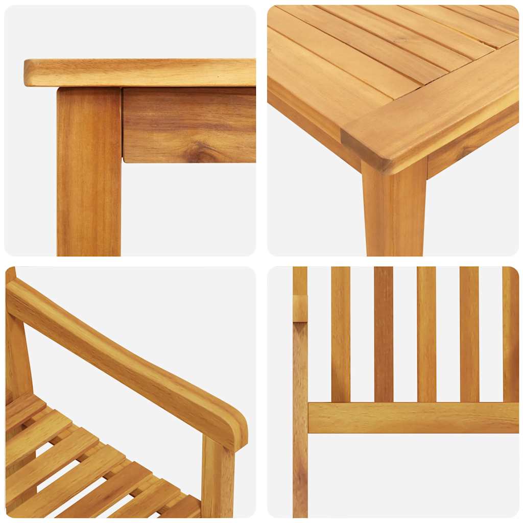 Vrtni set za objed 5 kom. Smeđa Čvrsto drvo akacije 140 x 80 x 74 cm