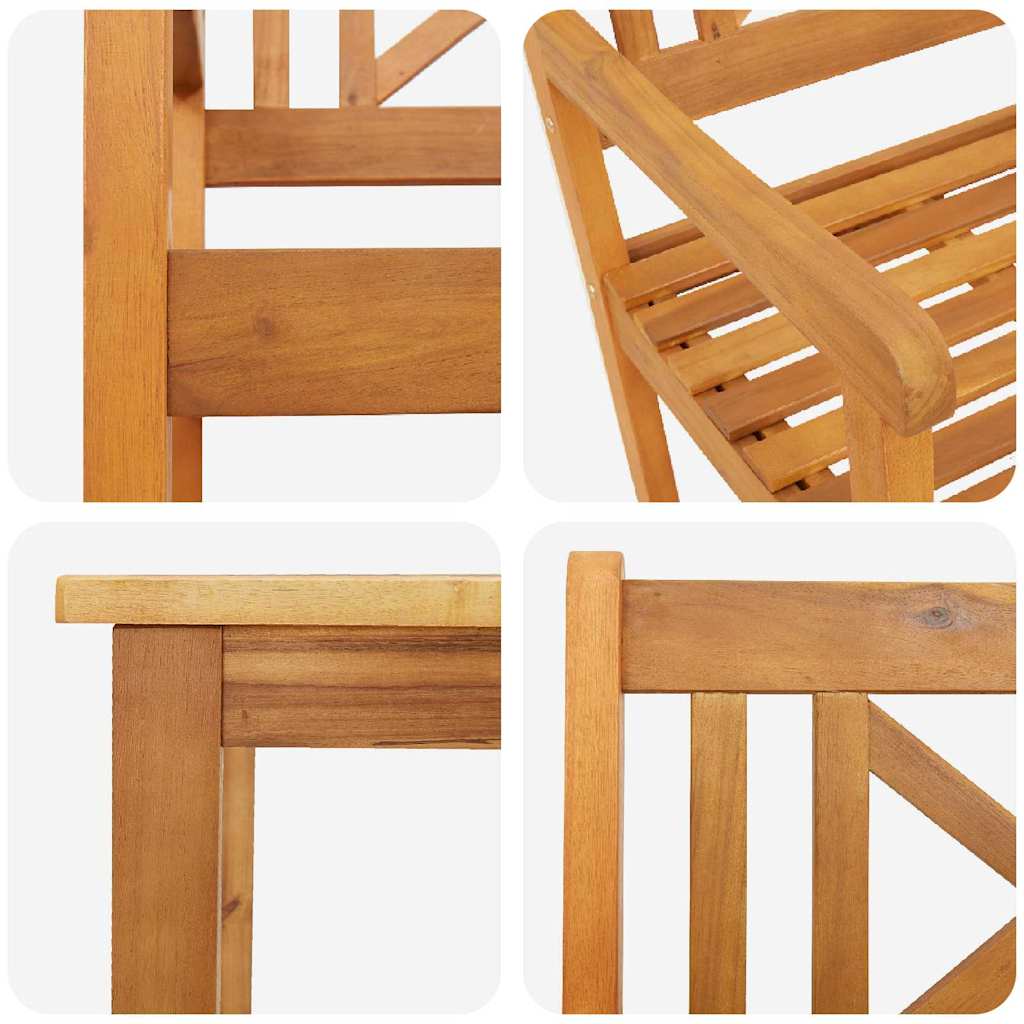 Vrtni set za objed 5 pcs Smeđa Čvrsto drvo akacije