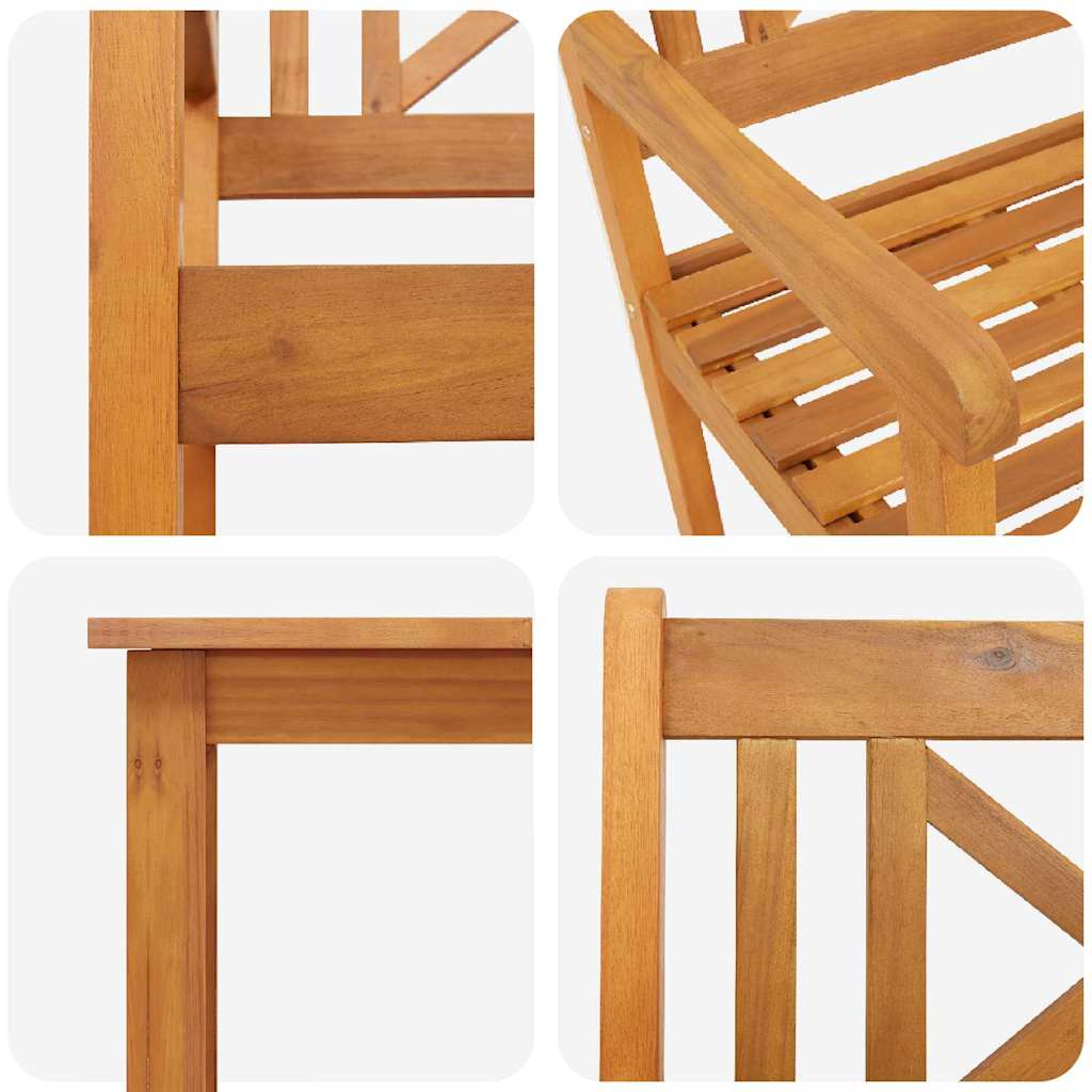 Vrtni set za objed 3 pcs Smeđa Čvrsto drvo akacije