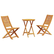Sklopivi bistro set 3 pcs Smeđa Čvrsto drvo akacije