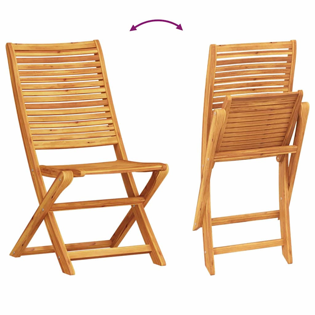 Sklopivi bistro set 3 kom. Smeđa Čvrsto drvo akacije