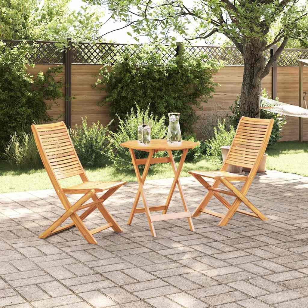 Sklopivi bistro set 3 pcs Smeđa Čvrsto drvo akacije