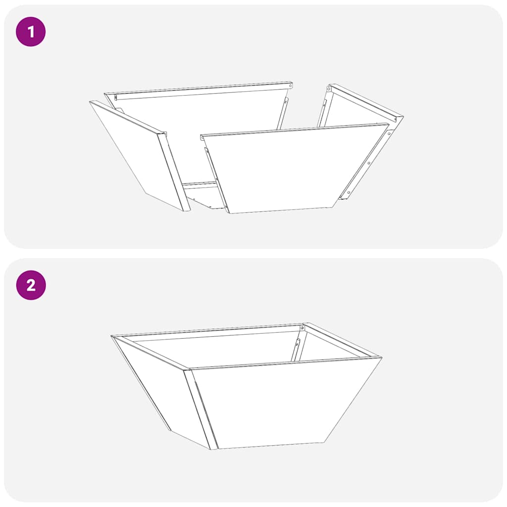 Vrtna saksija 5 pcs Rđa 35 x 35 x 15 cm