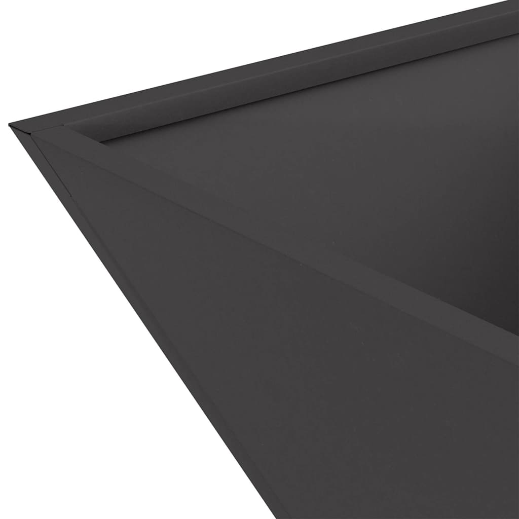 Vrtna saksija 5 pcs Crna 40 x 40 x 15 cm Čelična vrata