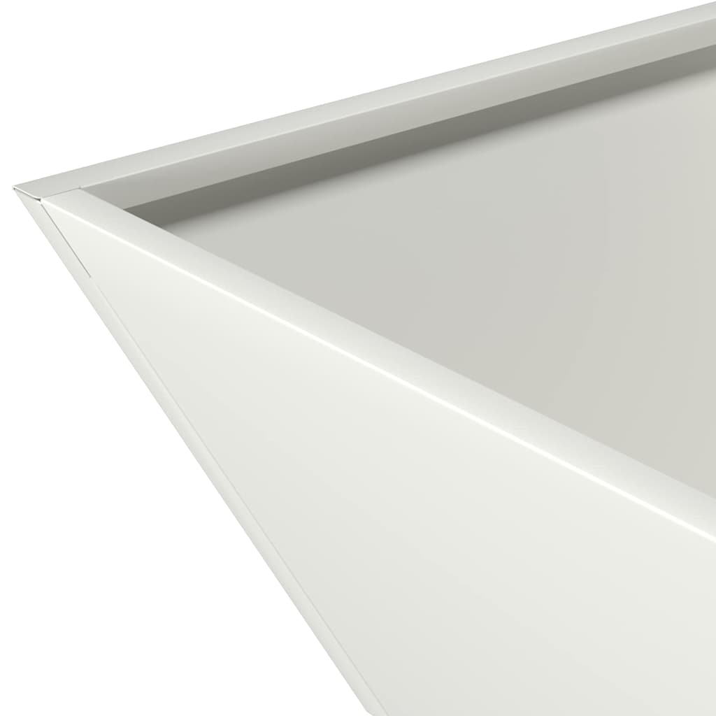 Vrtna saksija 5 pcs Bijelo 40 x 40 x 15 cm Čelična vrata