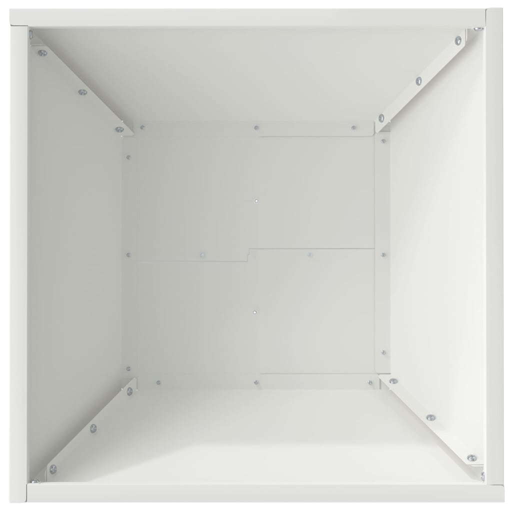Vrtna saksija 5 pcs Bijelo 40 x 40 x 15 cm Čelična vrata