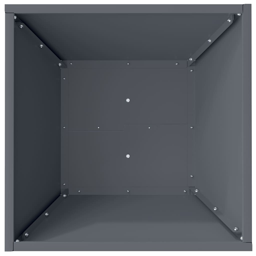 Vrtna saksija Antracit 40 x 40 x 15 cm Čelična vrata