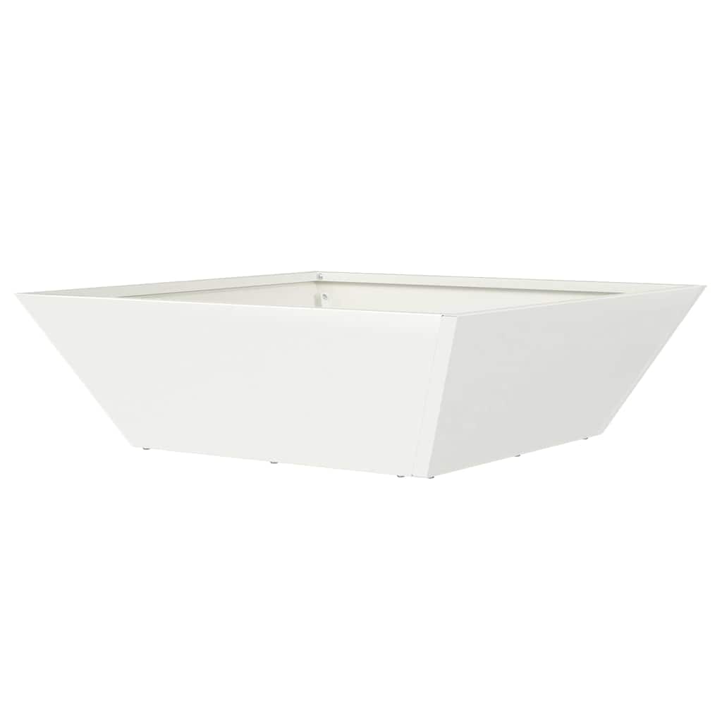 Vrtna saksija Bijelo 50 x 50 x 15 cm Čelična vrata