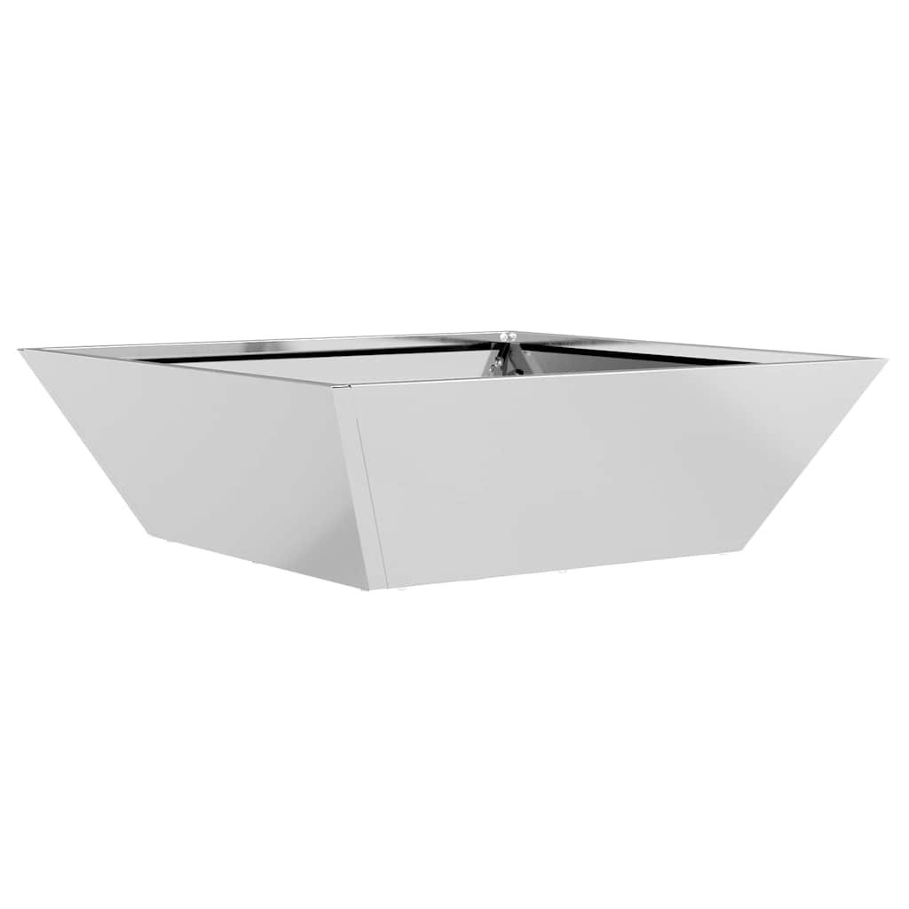 Vrtna saksija Srebrno 50 x 50 x 15 cm Cinkani čelik