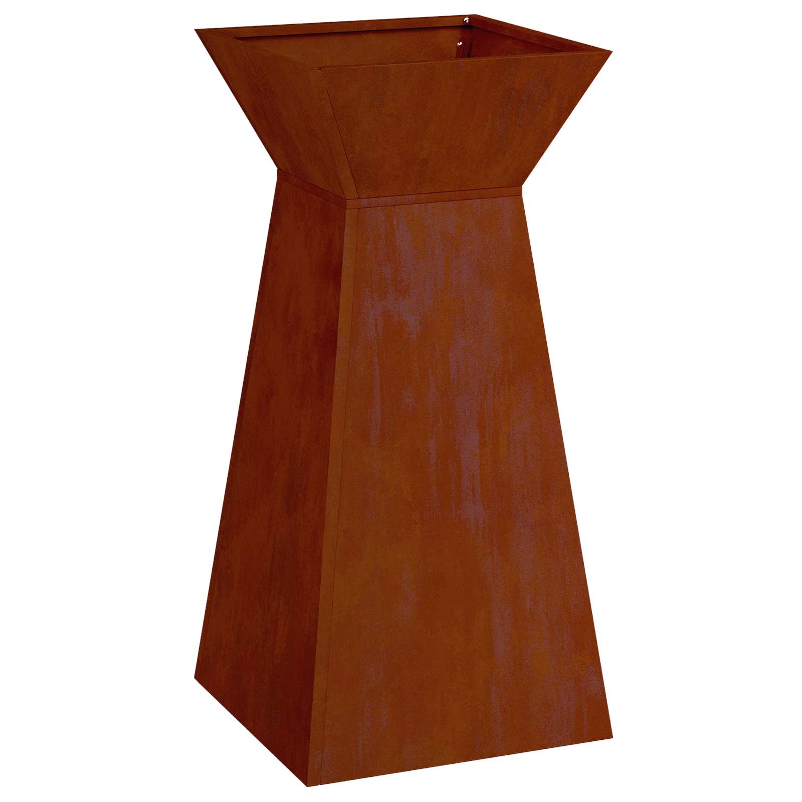 Stup saksija 2 pcs Srebrno 35 x 35 x 73 cm