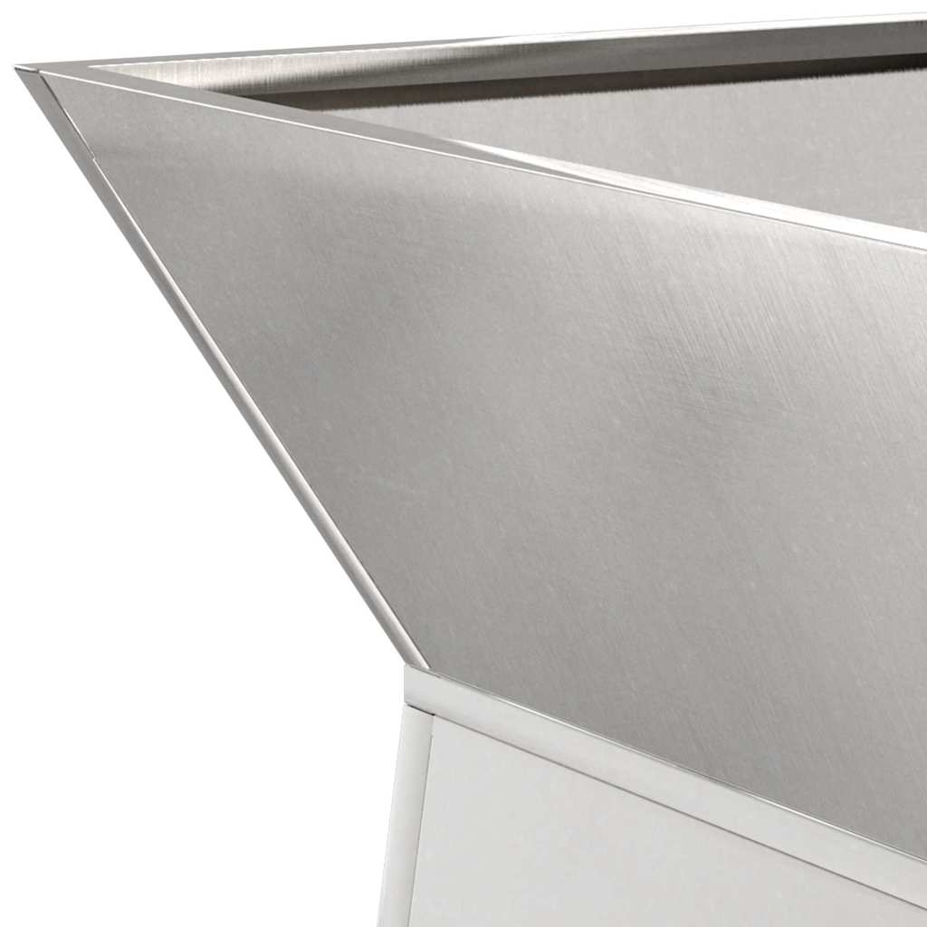 Stup saksija 2 pcs Srebrno 40 x 40 x 100 cm