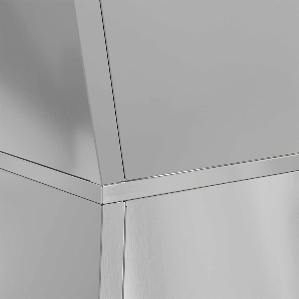 Stup saksija 2 pcs Srebrno 40 x 40 x 100 cm