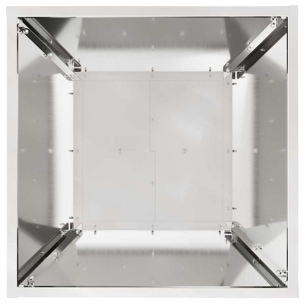 Stup saksija 2 pcs Srebrno 40 x 40 x 100 cm