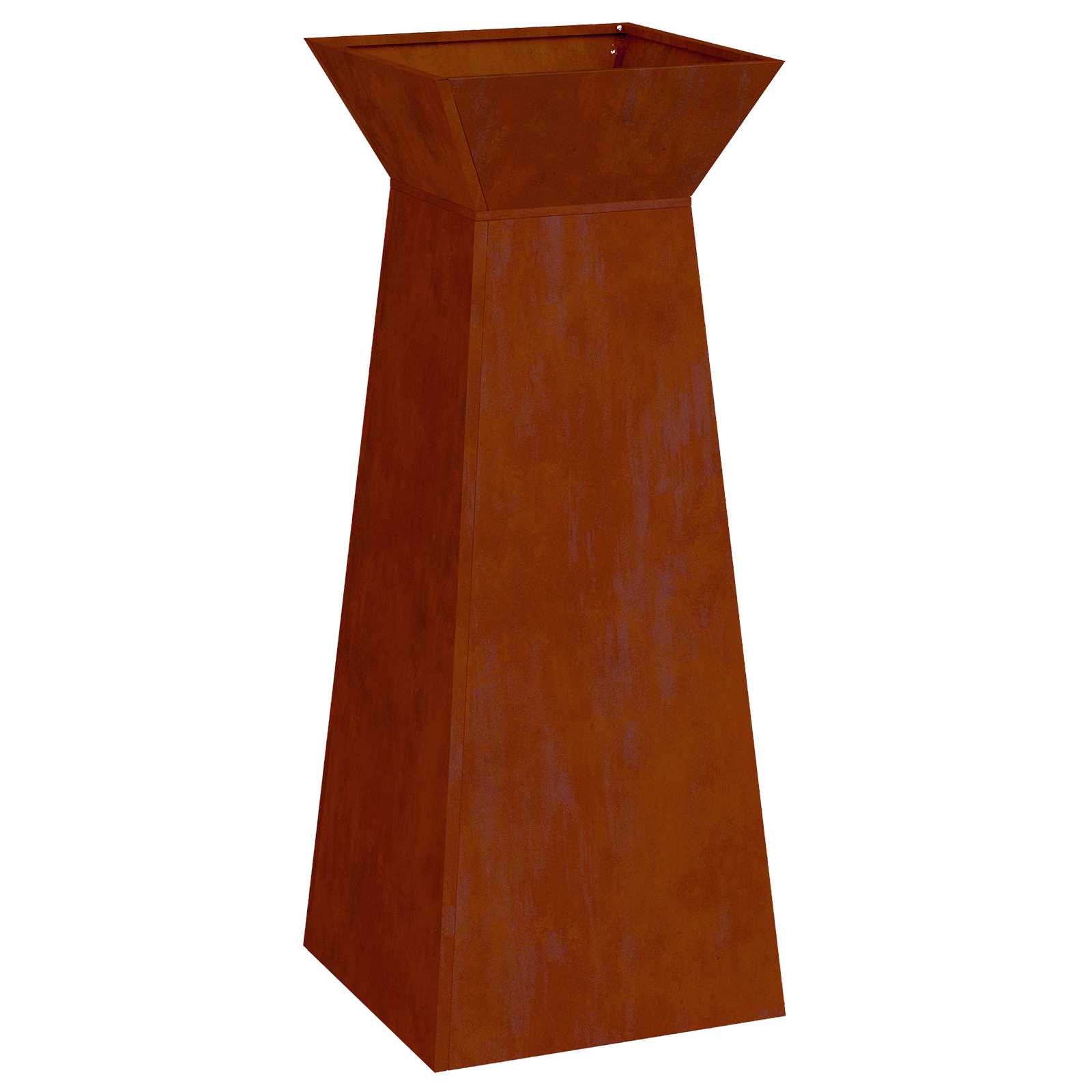 Stup saksija 2 pcs Srebrno 40 x 40 x 100 cm