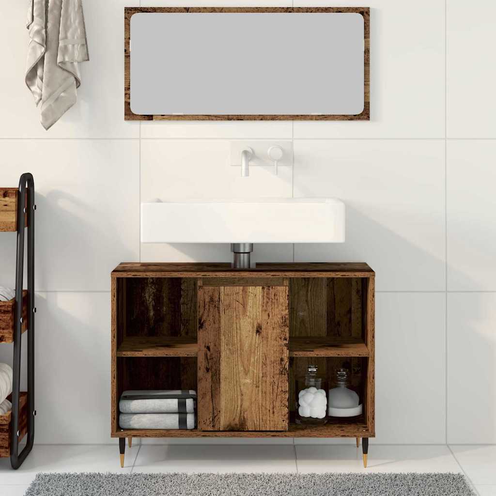 Kupaonski ormar Staro drvo 80 x 33 x 60 cm Konstruirano drvo