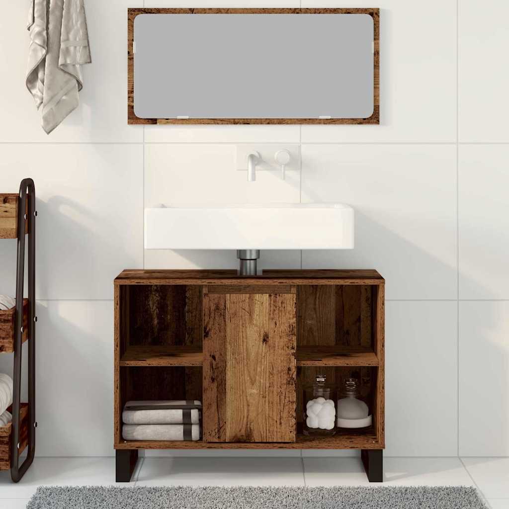 Kupaonski ormar Staro drvo 80 x 33 x 60 cm Konstruirano drvo
