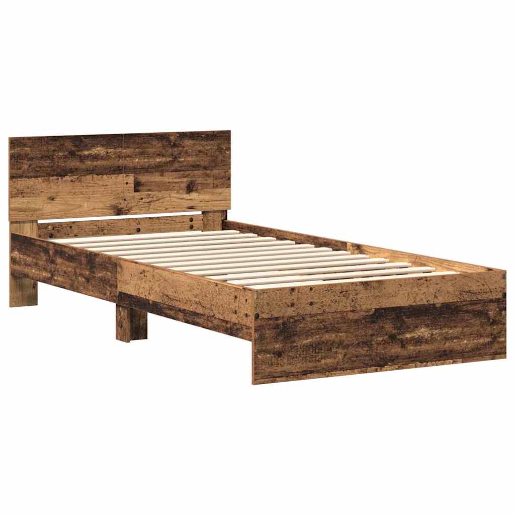 Krevetna konstrukcija s uzglavljem Staro drvo 203 x 104 x 70 cm