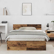 Krevetna konstrukcija s uzglavljem Staro drvo 193 x 125 x 70 cm