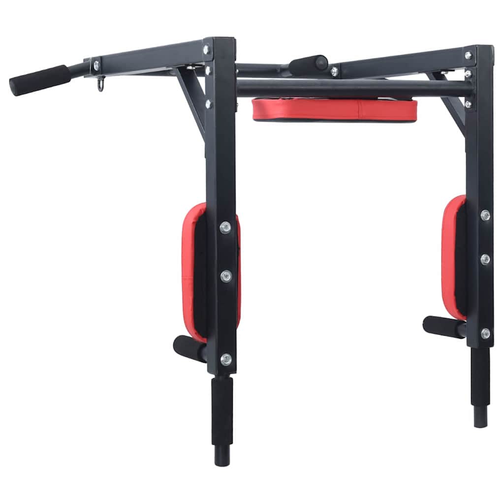 Stalak za zgibove i dipove Crna i crvena 89 x 59 x 70 cm