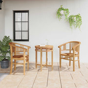 Stolica 2 pcs Smeđa 63 x 58 x 89 cm Čvrsto teak drvo