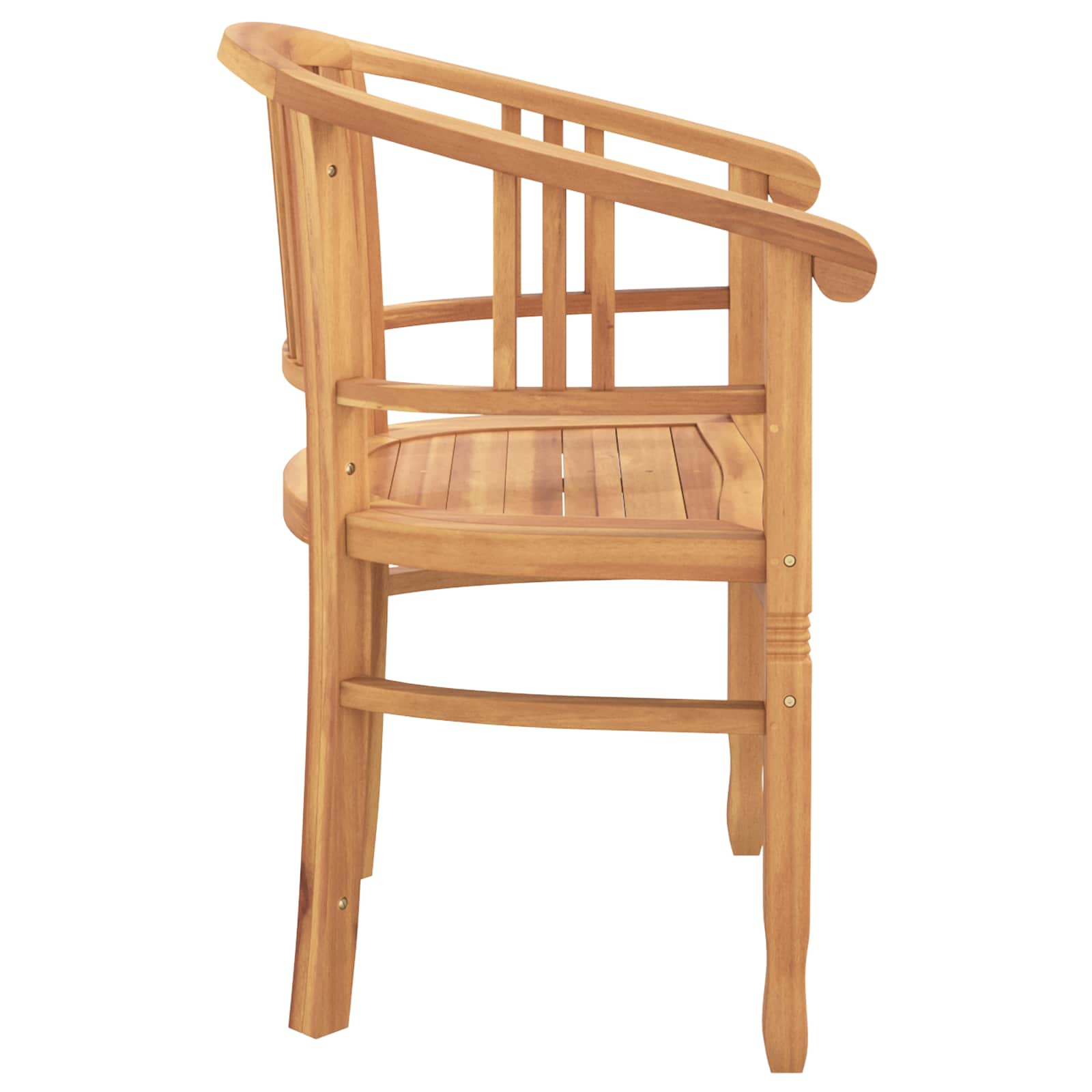Stolica 2 pcs Smeđa 63 x 58 x 89 cm Čvrsto teak drvo